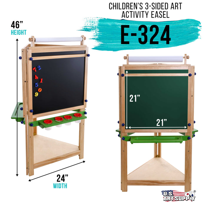 3-Sided Art Activity Easel; Chalkboard, Blackboard, Dry Erase Board — TCP  Global